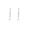Paire boucles oreilles diamants or blanc