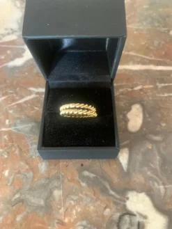 Paire d'Alliances Torsadées Or Jaune