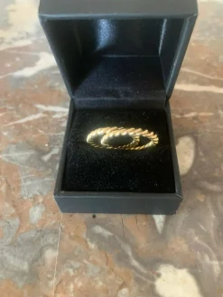 Paire d'Alliances Torsadées Or Jaune