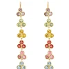 Paire de boucles d’oreilles saphirs multicolores