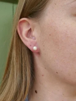 Paire de Boucles d'Oreilles Perles de Culture