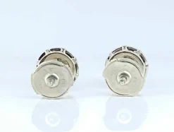 Paire de boucles d’oreilles en or blanc 18 carats et diamants