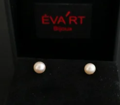 Paire de Boucles d'Oreilles Perles de Culture
