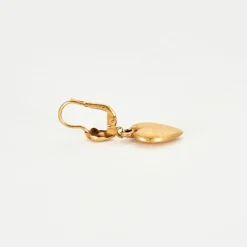 Paire de boucles d'oreilles coeur or jaune