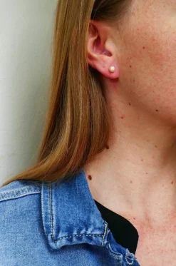 Paire de Boucles d'Oreilles Perles de Culture