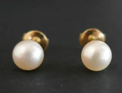 Paire de Boucles d'Oreilles Perles de Culture