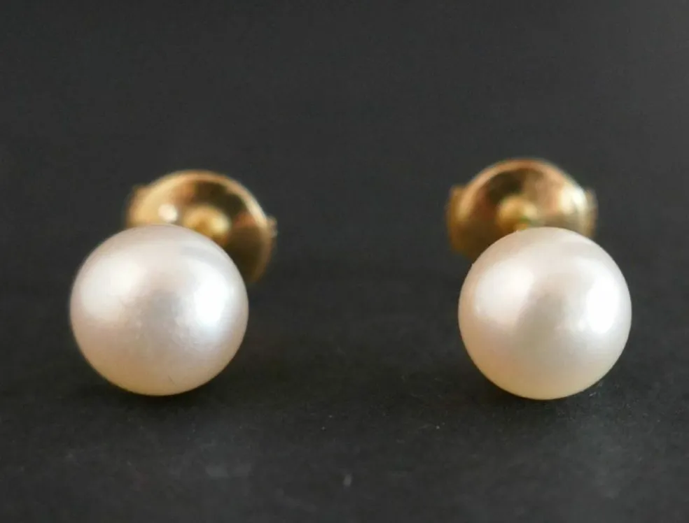 Paire de Boucles d'Oreilles Perles de Culture