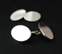 Paire De Boutons De Manchettes En Argent