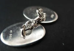 Paire De Boutons De Manchettes En Argent