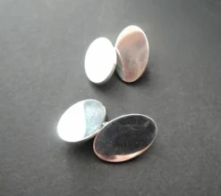 Paire De Boutons De Manchettes En Argent