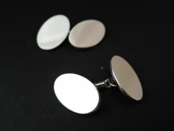 Paire De Boutons De Manchettes En Argent