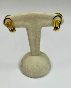 Paire de clip d'oreilles, or jaune, vers 1950