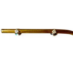 Paire de clous d'oreilles or gris et diamants