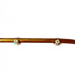 Paire de clous d'oreilles or gris et diamants