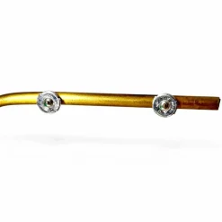 Paire de clous d'oreilles or gris et diamants