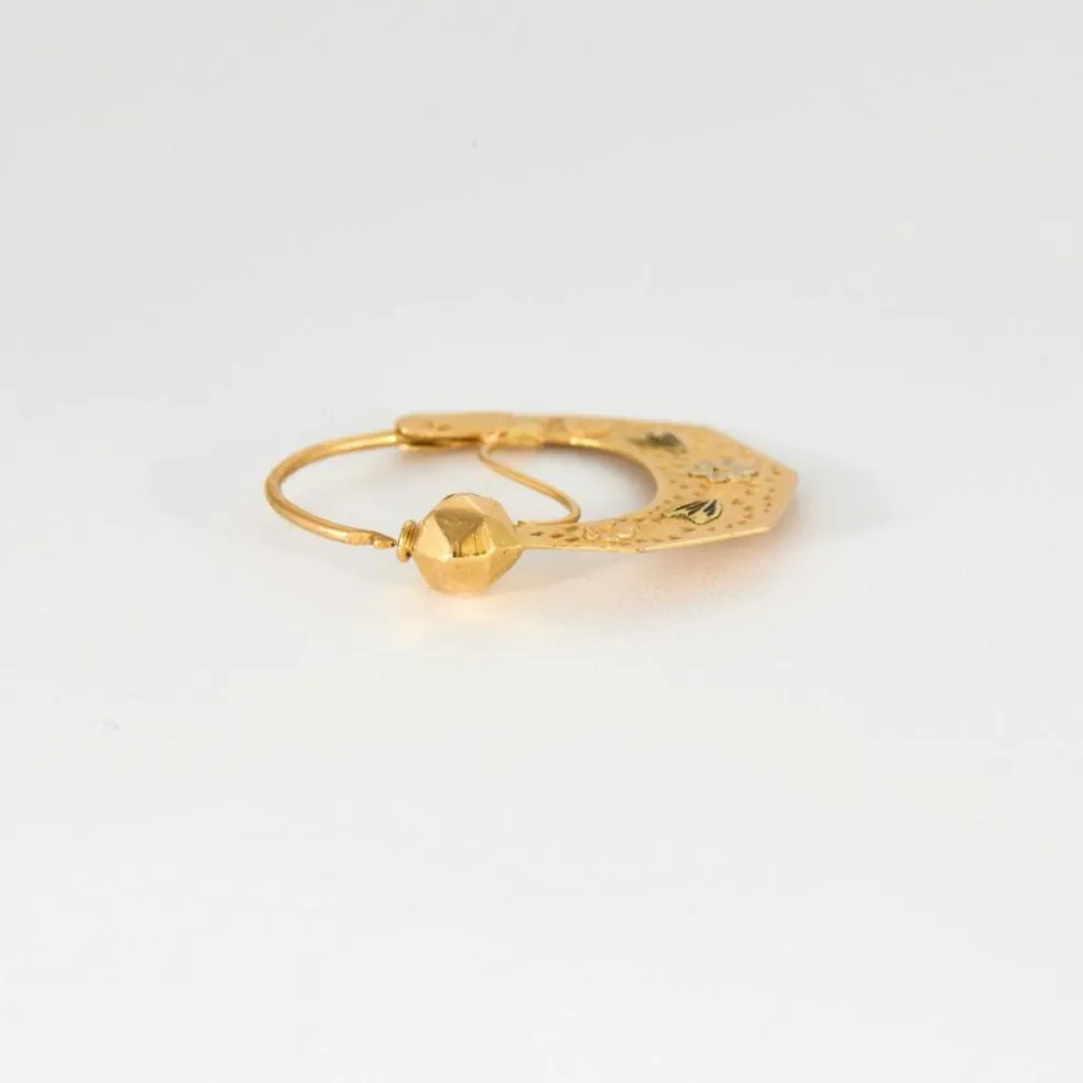 Paire de créole savoyarde, fin XIXéme, or jaune