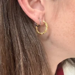 Paire de créoles torsadées
