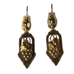 Paire de pendants d'oreilles, fin XIXème