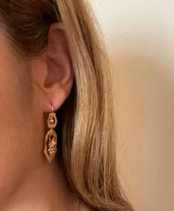 Paire de pendants d'oreilles, fin XIXème