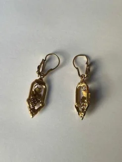 Paire de pendants d'oreilles, fin XIXème