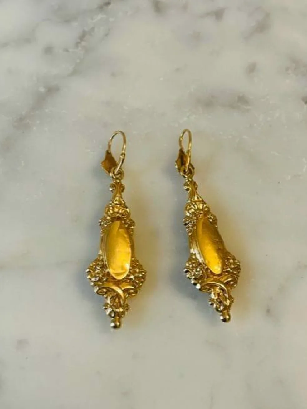 Paire de pendants d'oreilles Or jaune
