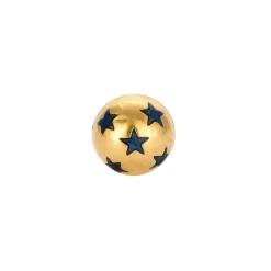 Paire de puces d’oreilles or jaune saphirs