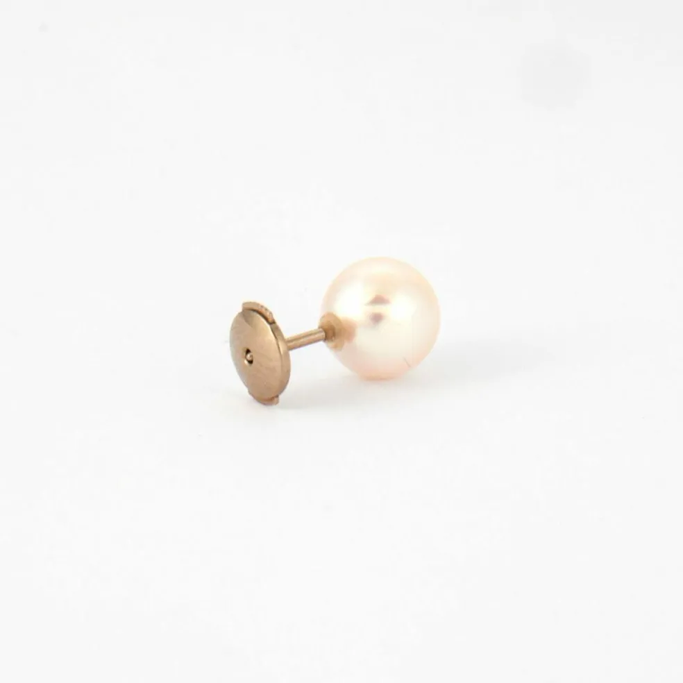 Paire de puces d'oreilles perles Akoya