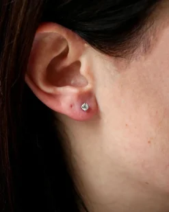 Paire Puces d'Oreilles Or Diamant