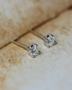 Paire Puces d'Oreilles Or Diamant