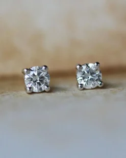 Paire Puces d'Oreilles Or Diamant