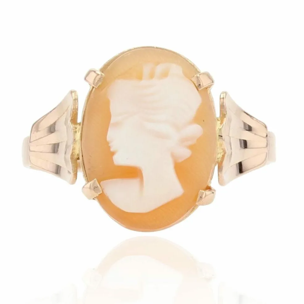 Parure bague et boucles d'oreilles camées
