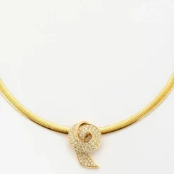 Parure collier et boucles d'oreilles or jaune