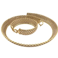 Parure deux pièces collier et bracelet 3 ors