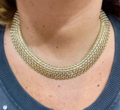 Parure deux pièces collier et bracelet 3 ors