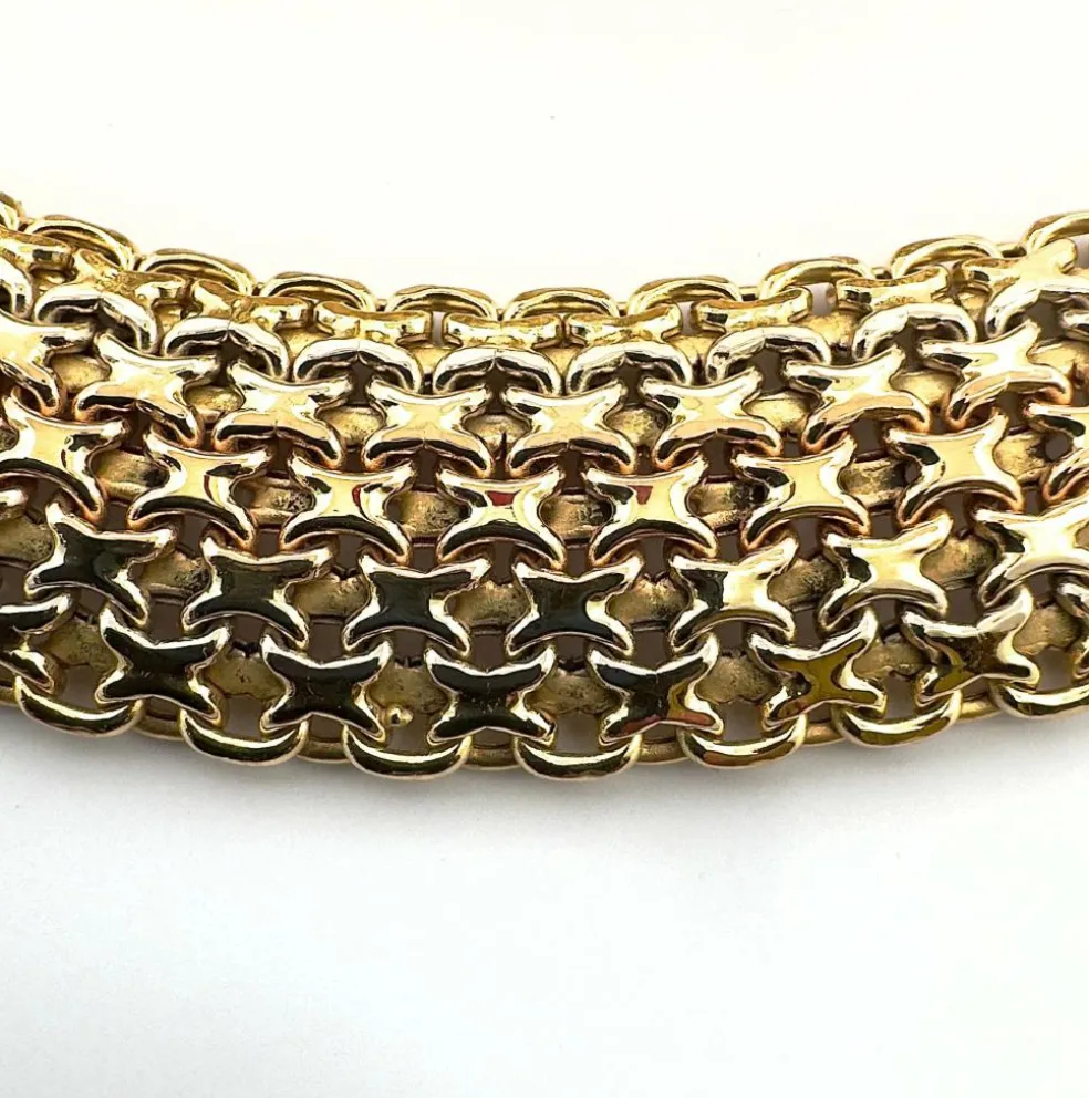 Parure deux pièces collier et bracelet 3 ors