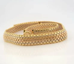 Parure deux pièces collier et bracelet 3 ors