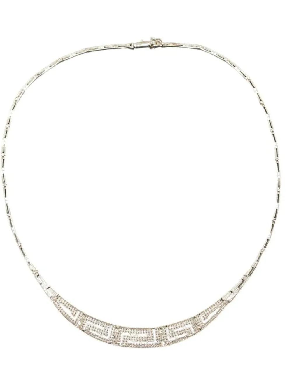 Parure or gris diamants