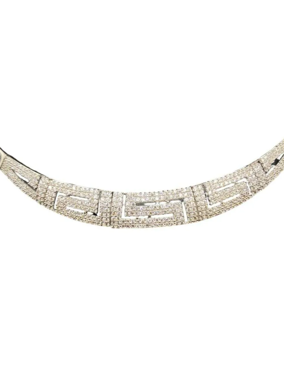 Parure or gris diamants