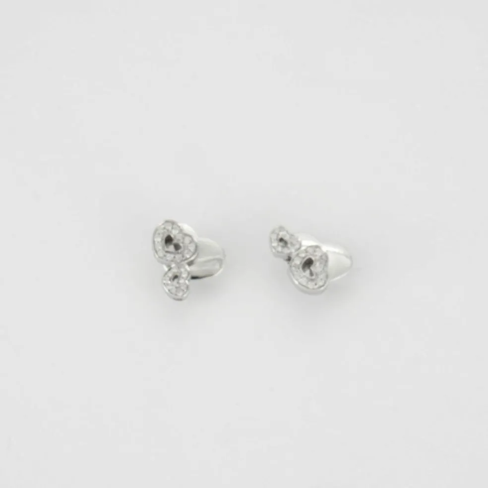 Pasquale Bruni - Boucles d'oreilles double cœurs diamants
