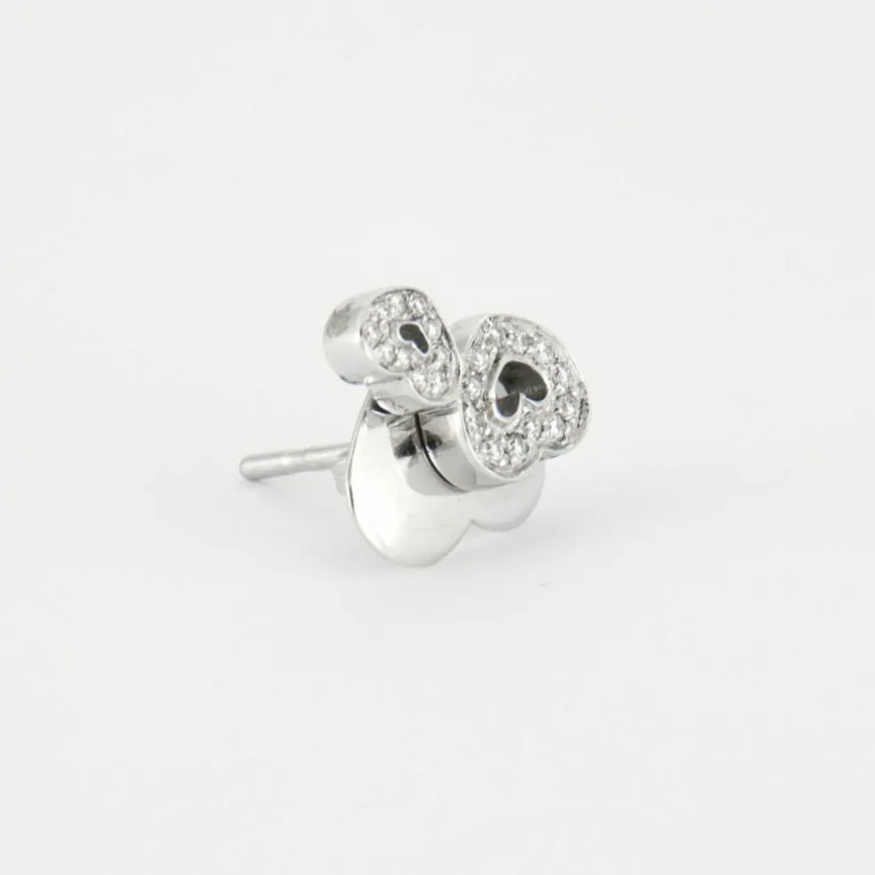 Pasquale Bruni - Boucles d'oreilles double cœurs diamants