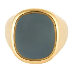 PATEK PHILIPPE - Ellipse - Chevalière or jaune et émail miroir