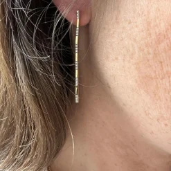 Pendants d'oreille 2 Ors Diamants
