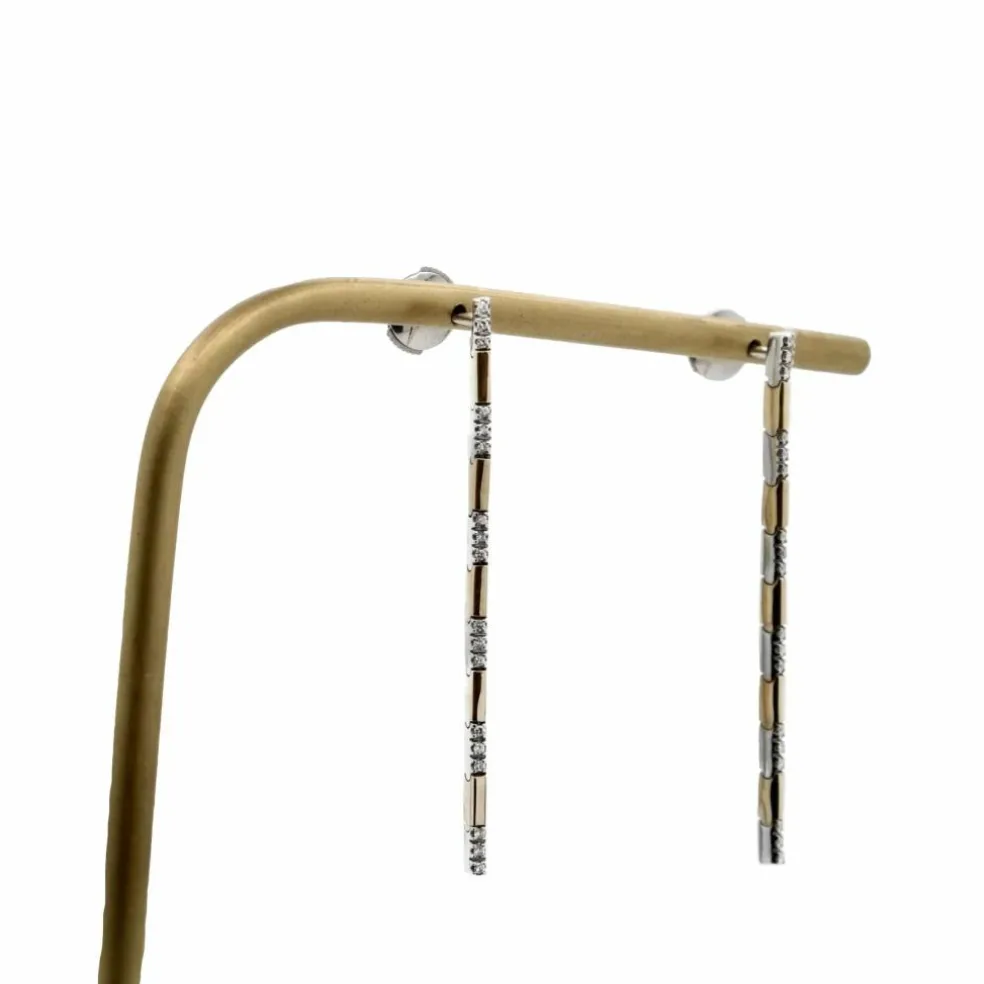 Pendants d'oreille 2 Ors Diamants