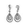 Pendants d'oreilles Art Déco Platine et Diamants