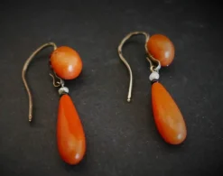 Pendants d'Oreilles Corail