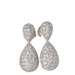 Pendants d'oreilles en or blanc et diamants