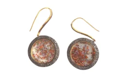 Pendants d'Oreilles en Vermeil et Saphirs