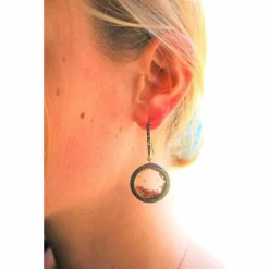 Pendants d'Oreilles en Vermeil et Saphirs