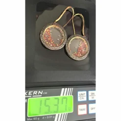 Pendants d'Oreilles en Vermeil et Saphirs