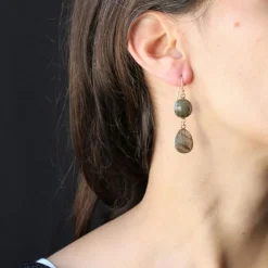 Pendants d'oreilles labradorites